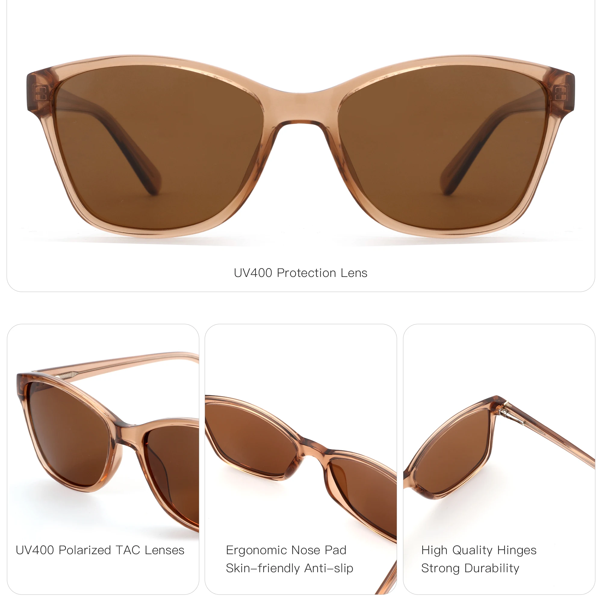 ZENOTTIC 2025 New Arrivals Handmade Acetate Butterfly Prescription Myopia Sunglasses Diopter Polarized Sun Glasses Women Shade