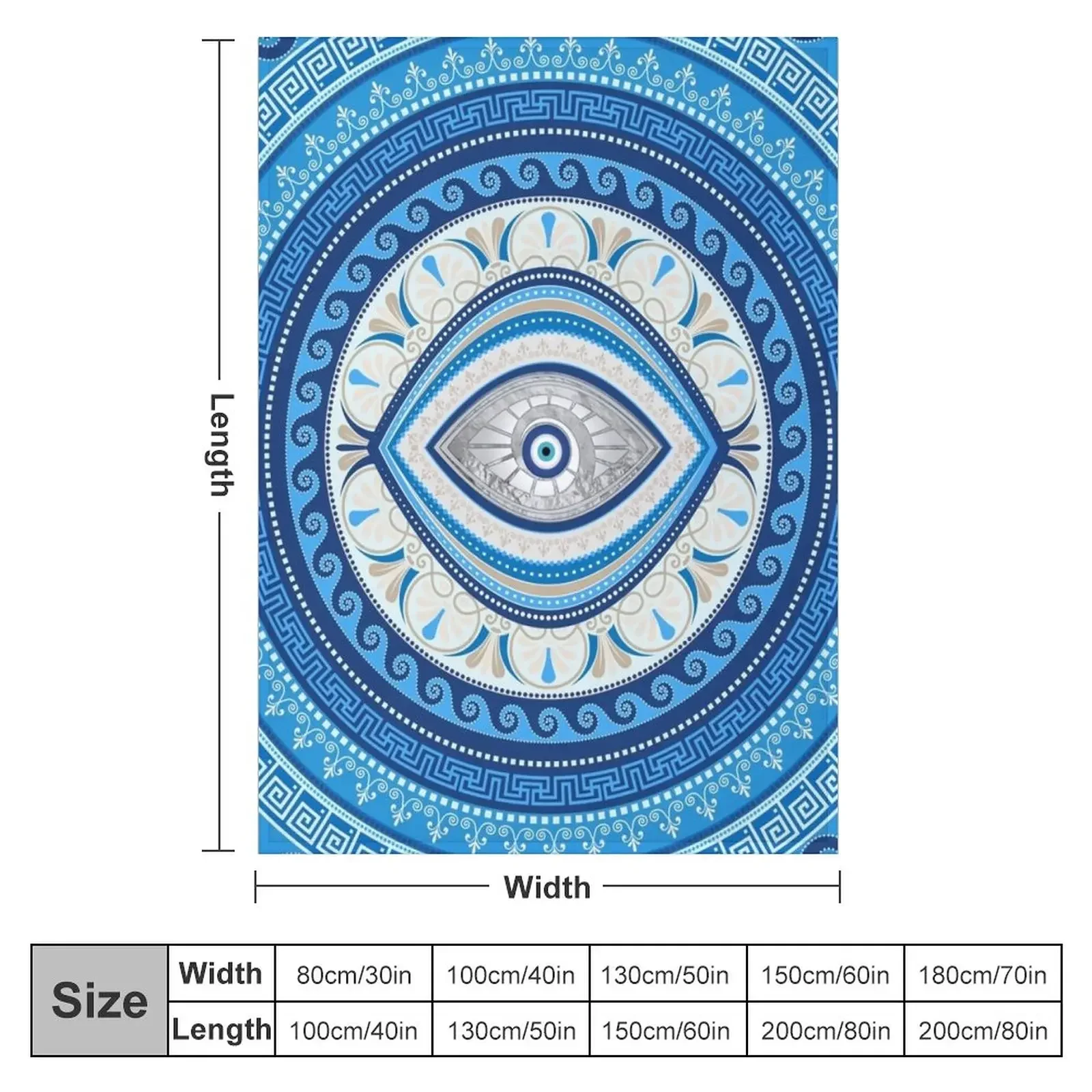 Greek Mati Mataki - Greek Evil Eye ornament Throw Blanket christmas decoration Giant Sofa Blankets