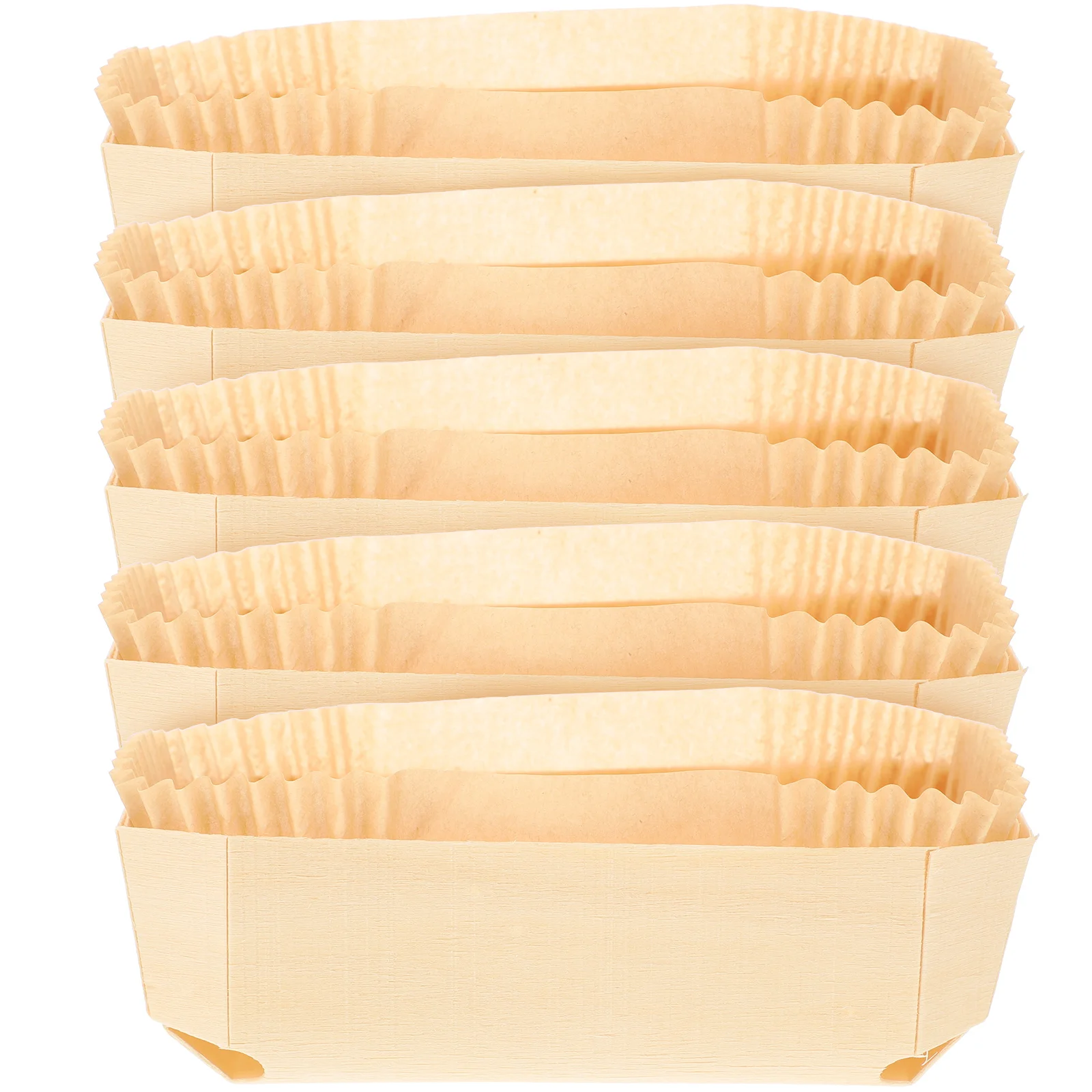 

Paper Loaf Pans Wooden Box Tray Heat-resistant Cake Mold High Temperature Resistance