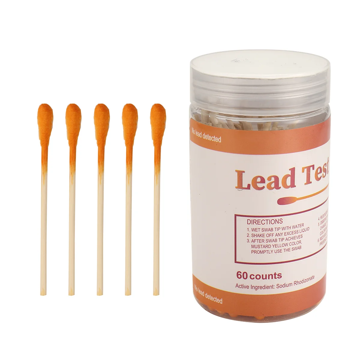 AB51 Lead Paint Test Swabs Kit: 60-teiliges Lead Test Kit Swabs, Home Lead Test Kit, Lead Check Swabs, Lead Testing