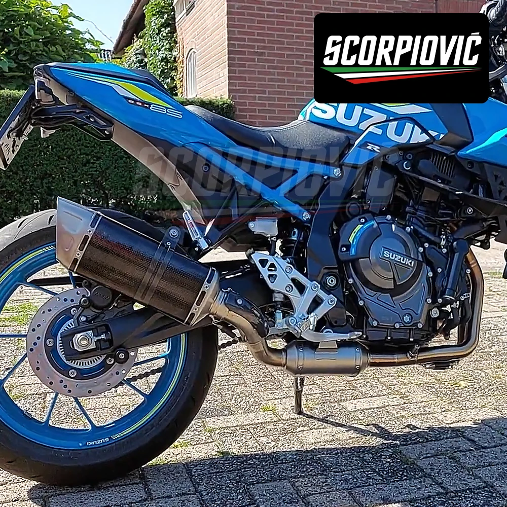 

Motorcycle Exhaust Escape Moto Modify front Tube Link Pipe Slip On GSX-8S,GSX-8R Full exhaust system 2024