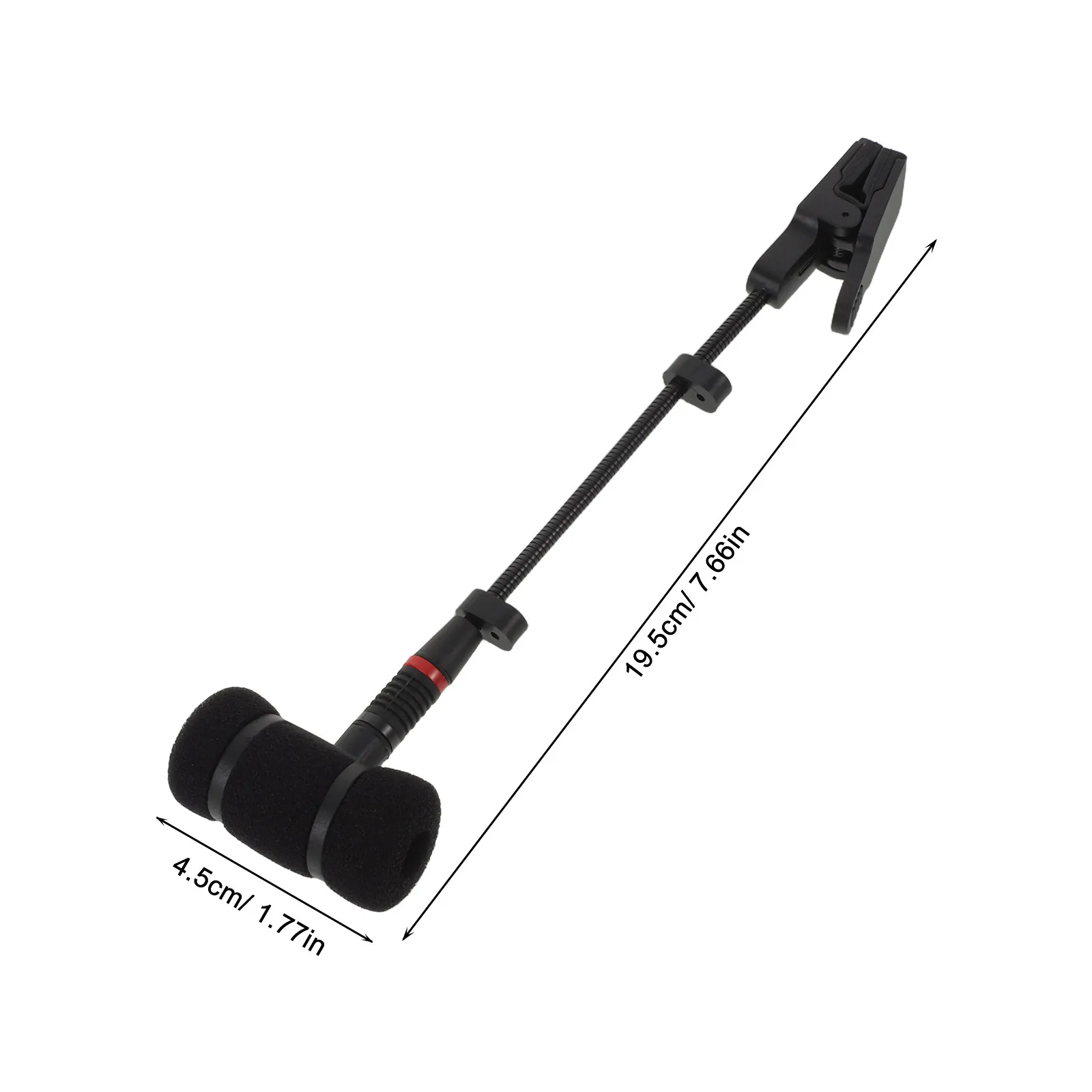 Saxophone Microphone Clip Wireless Adjustable Mic Holder Clamp Stable Shock Absorption Performance Accessory for Brass Woodwind