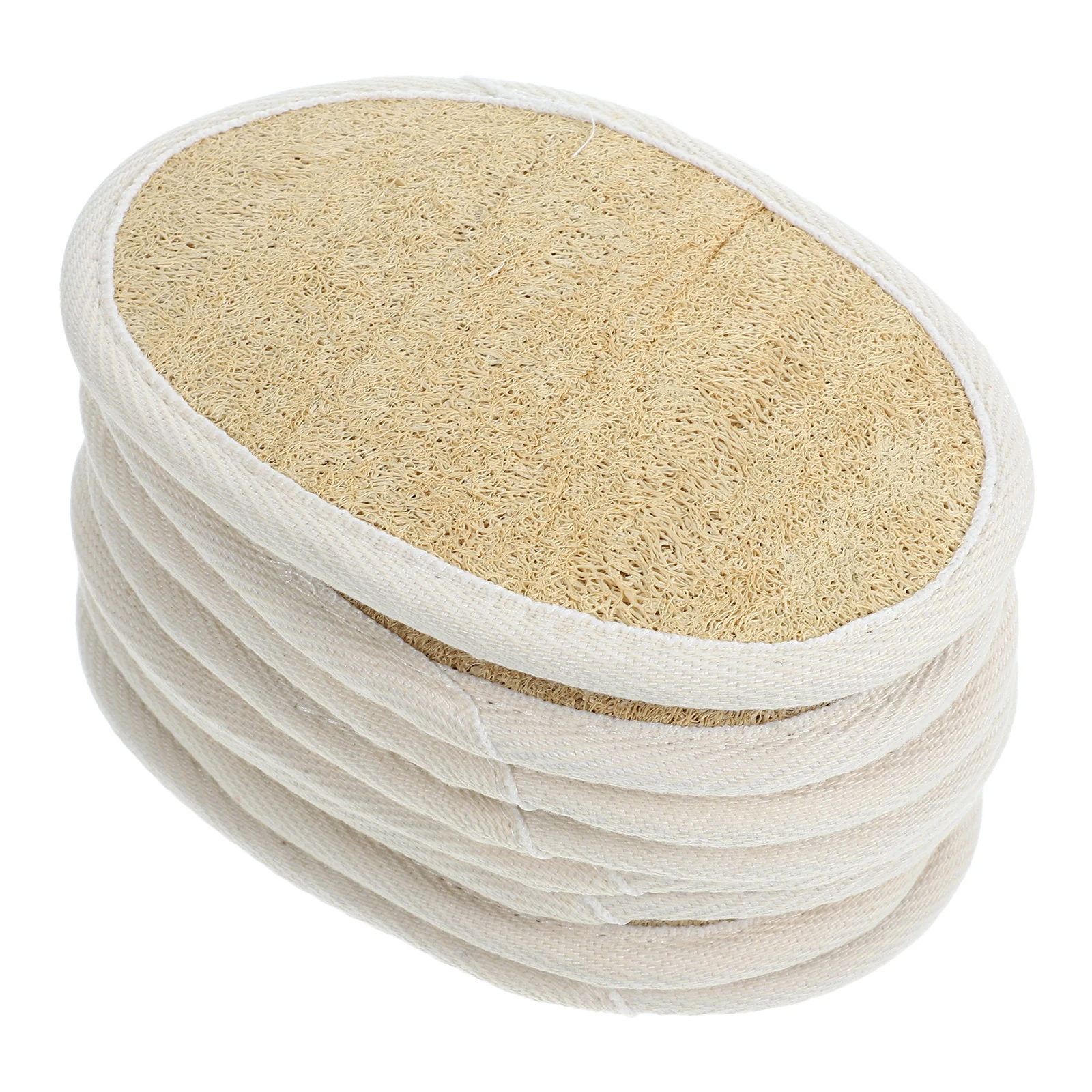 

8 Pcs Natural Loofah Sponge Pad Multipurpose Cleaning Sponges Kitchen Bath Durable Lightweight Storage Beige Baby