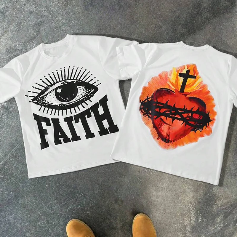 Mystical Eye Oversized Print Illuminati Inspired Plus Size Men's Letter Eyes Print Round Neck Short Sleeve Casual T-Shirt