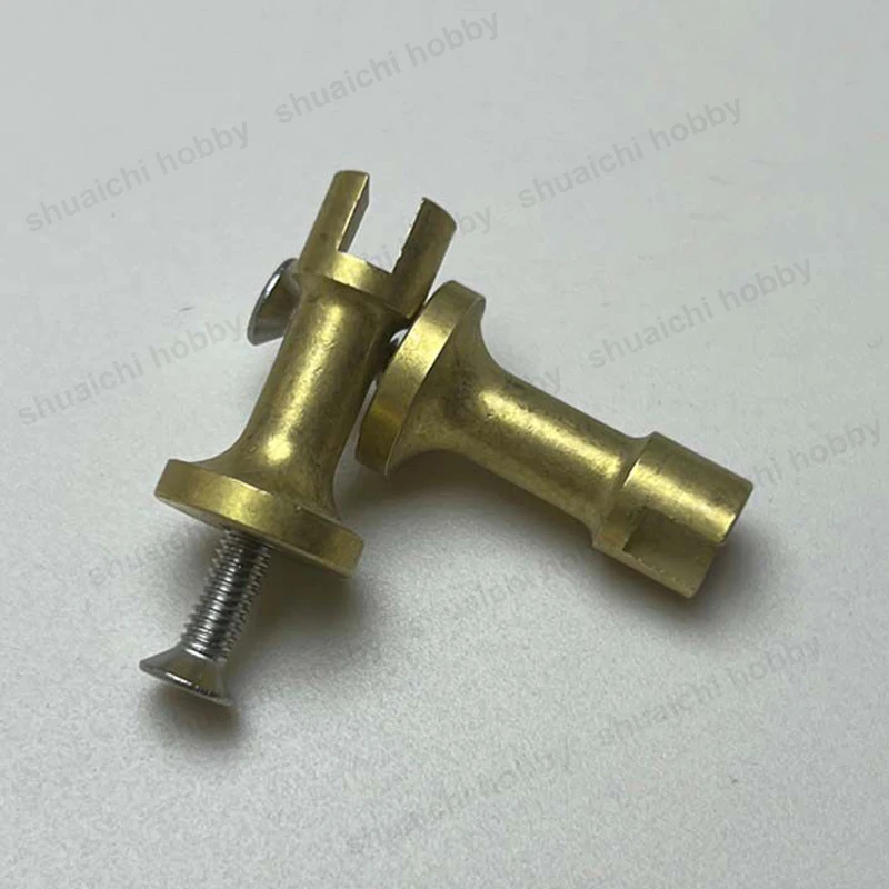2PCS 26mm Height Brass Display Column with M4 Screw 4mm Groove Keel Stand Support Pillar for Scale Warship Sailing Ship Model