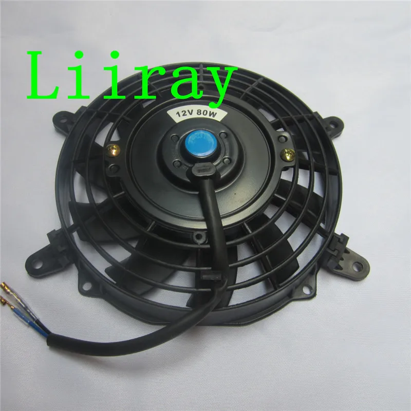 Universal 7 inch 12V 80W SUCTION Car Air Conditioning Electronic Radiator Cooling Fan Blade Electric Cool  fan