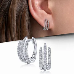 CAOSHI Trendy Female Everyday Wearable Earrings Fashion Lady Claw Shape Design Silver Color Accessories for Engagement Ceremony