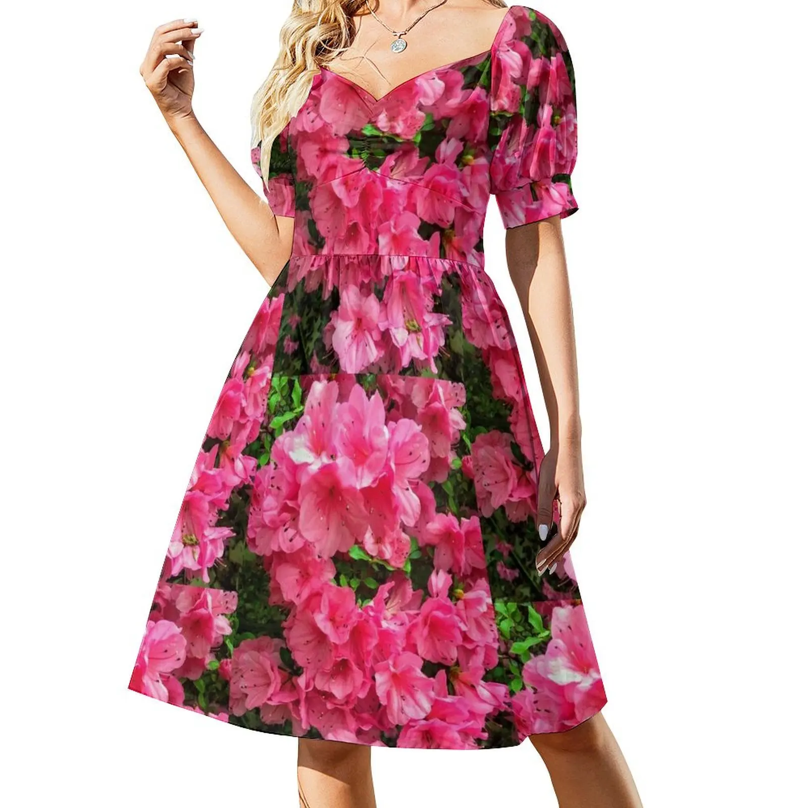 Rosa Azalee Busch Kleid Frauen Kleider Sommer Abendkleider Luxus Fee Kleid