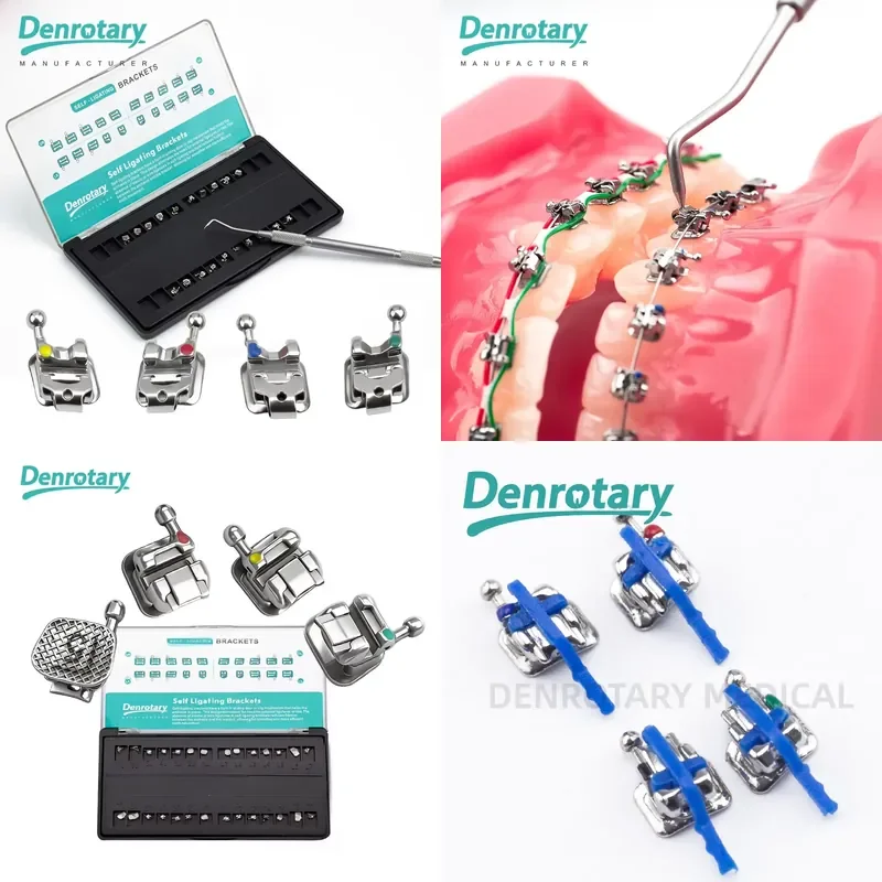 Complete set of orthodontic active self-locking brackets 20-piece set, with marking recognition function, orthodontic
