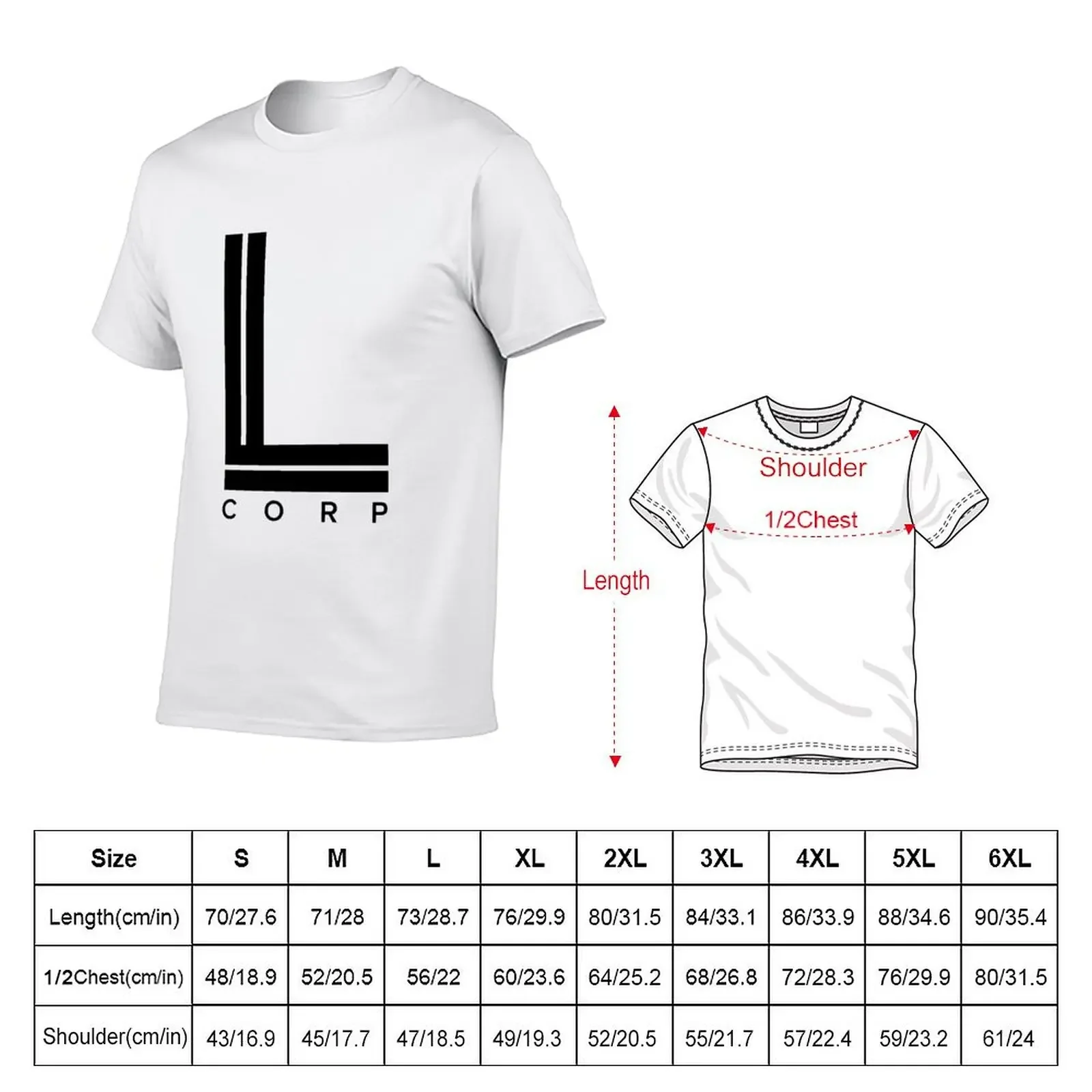 L Corp (Black) T-Shirt cotton graphic tees basketball graphic tees T-shirts for men cotton