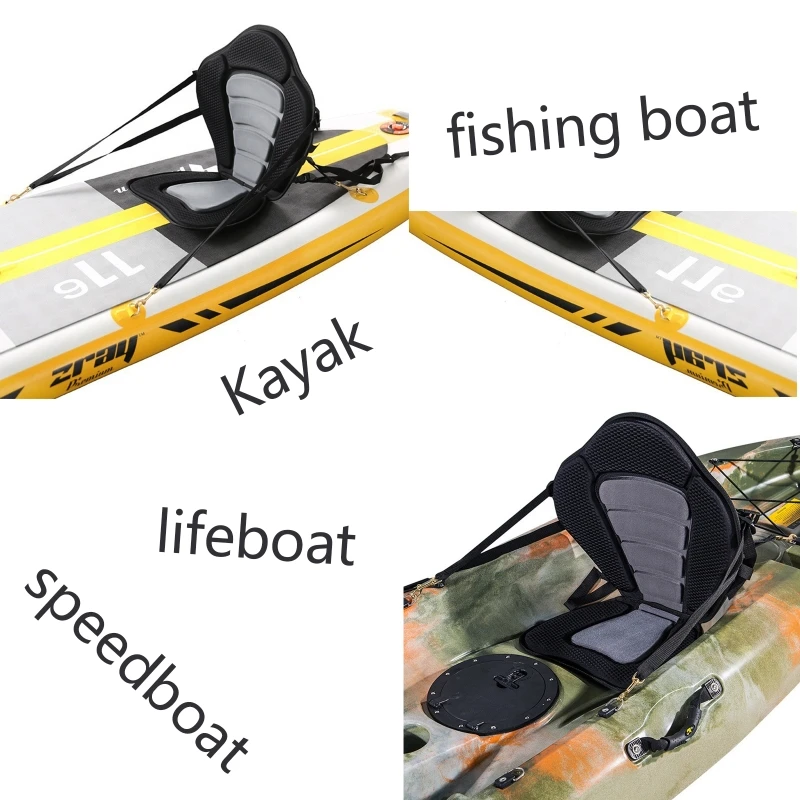 Kayak para Asiento Acolchado Canoa Deluxe para Asiento Barco Ajustable para Asiento Acolchado F DropShipping