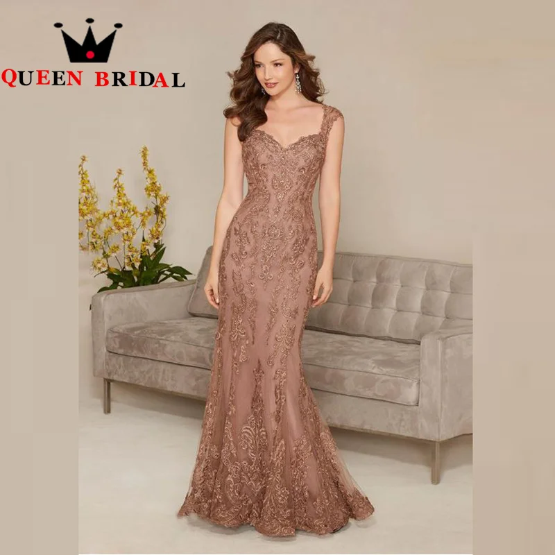 Prachtige Kant Moeder Van De Bruid Jurken Zeemeermin Cap Mouw Lieverd Formele Bruidsjurken Robe De Soirée Femme Custom S01y