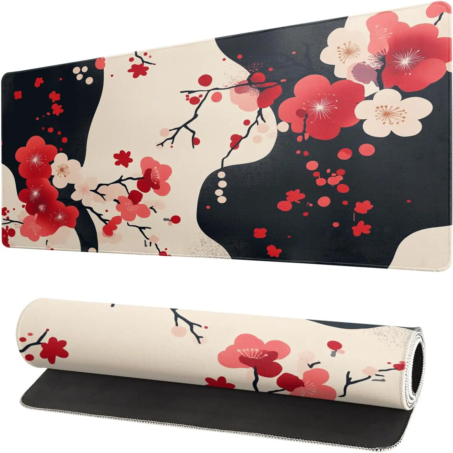 Cherry Blossom Anime XXL Mouse Pad – Anti-Slip, Stitched Edges for Gaming & Office Desk Use