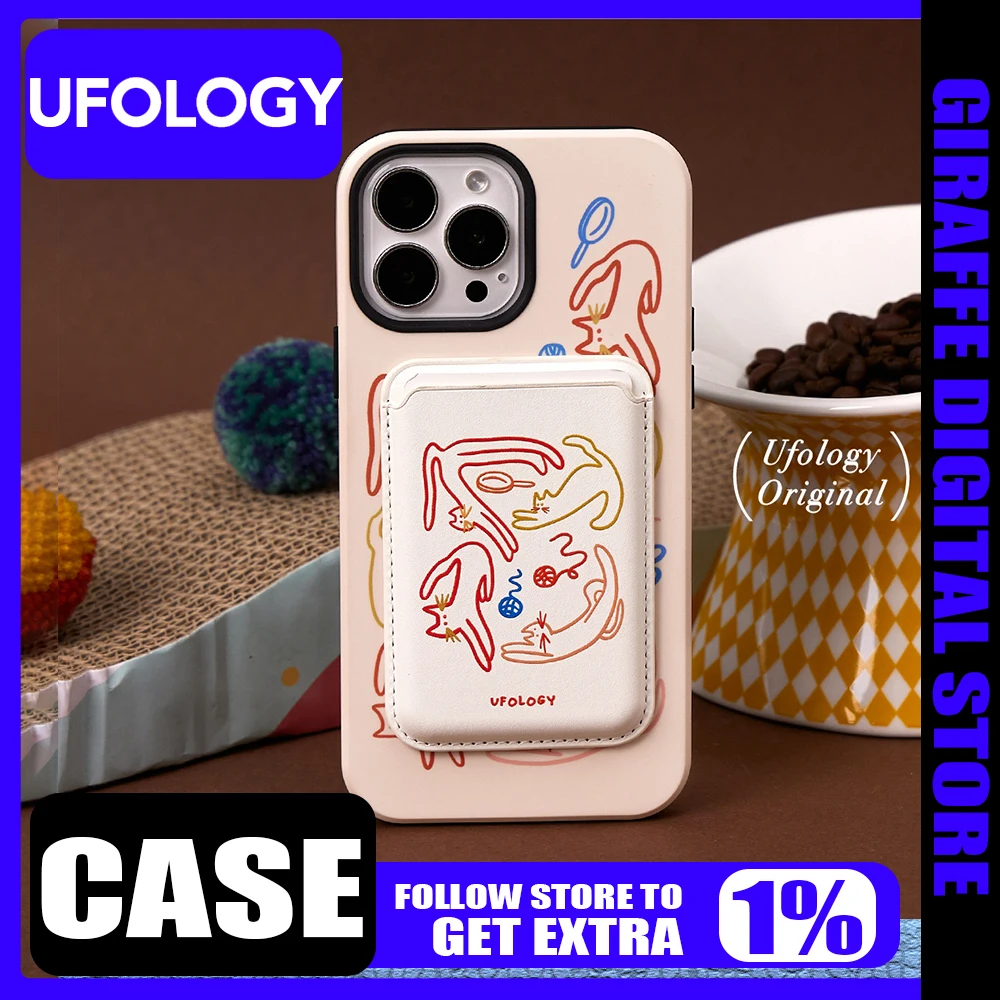 Ufology Original Case Cover iPhone16ProMax Case Magsafe Magnetic Wireless Charging iPhone15pro Cover Custom Anti-drop Fashion