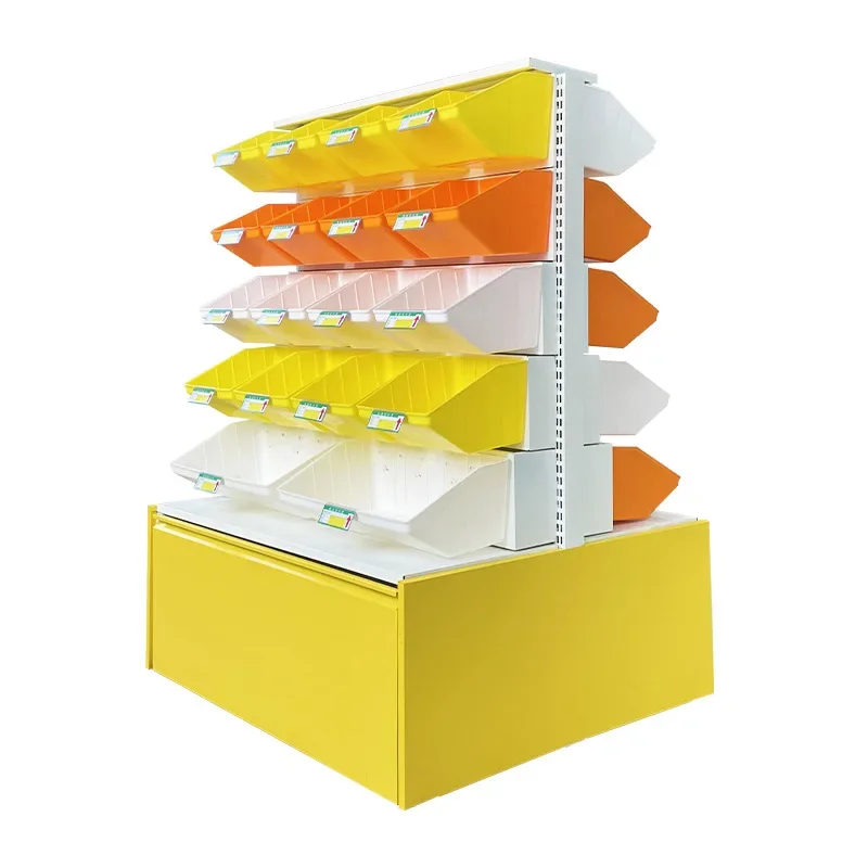 

Yellow single-sided cold-rolled steel candy rack five-layer multi-colored snack box, snack rack commercial