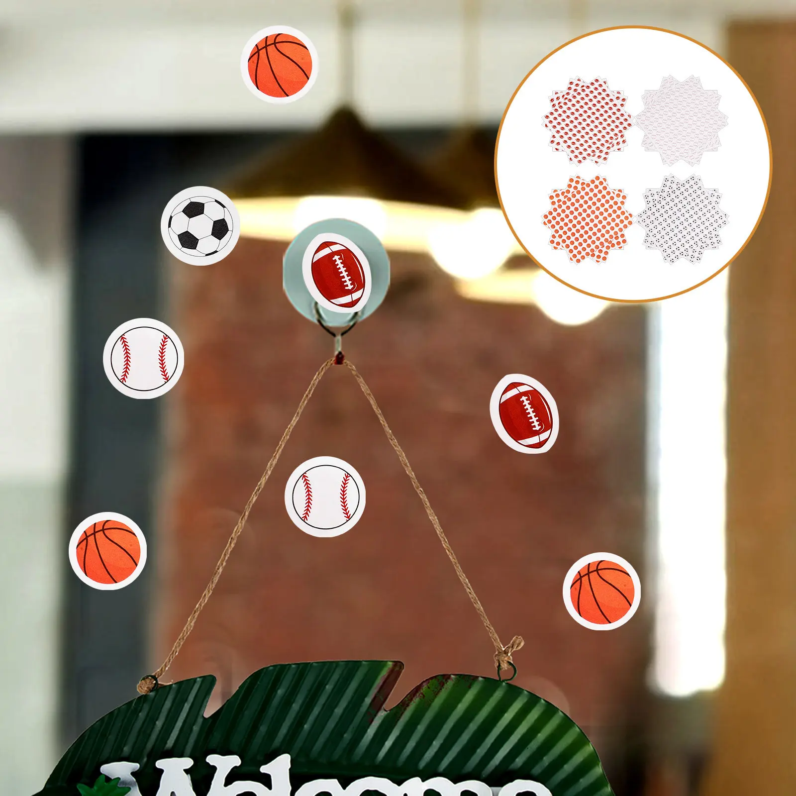 

20 Sheets Mini Ball Stickers Vivid Sports Decals for Water Bottles Notebooks Party Decoration Scrapbooking DIY Basketball Soccer