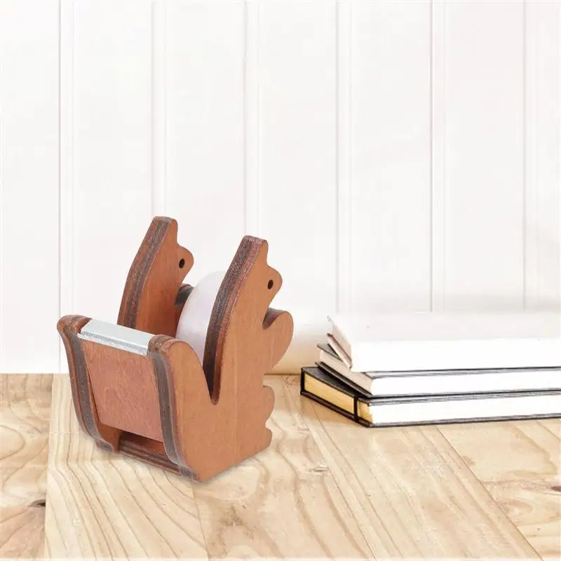 Desktop Tape Small Tape Holder Squirrel Tape Holder Small Tape Office Tape Dispenser Tape Cutting Tool School Supplies