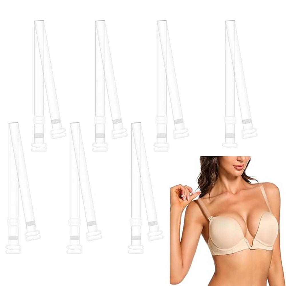 

6 Pairs Clear Bra Straps for Women Invisible Bra Straps Adjustable Clear Straps for Bra Non-Slip Invisible Shoulder Strap