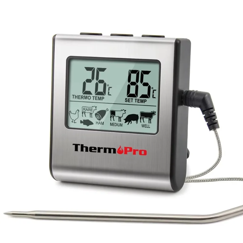 ThermoPro TP16 Цифровой кухонный высокотемпературный термометр для духовки с монитором