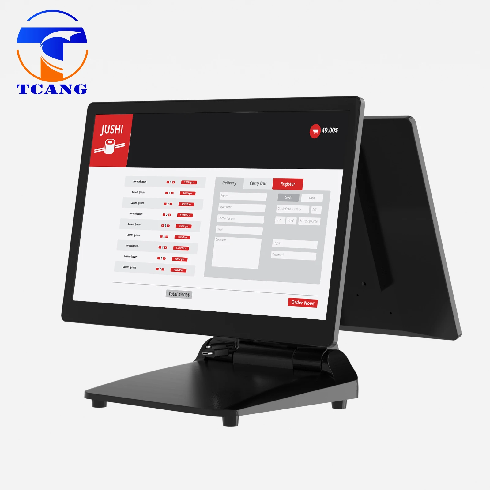 

Малый бизнес 15,6-дюймовый сенсорный экран POS-терминальный аппарат ЧЕРНОЕ оборудование Только точка продажи Кассовый аппарат