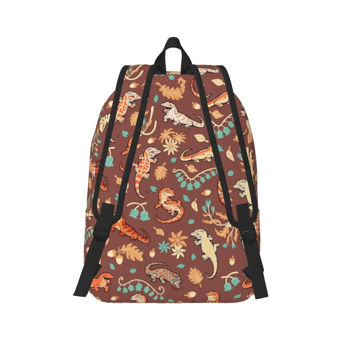 Autumn Geckos In Light Brown Backpack Student Boys Girls BookBag Kids School Bag Computer Shoulder Bags for Men Women
