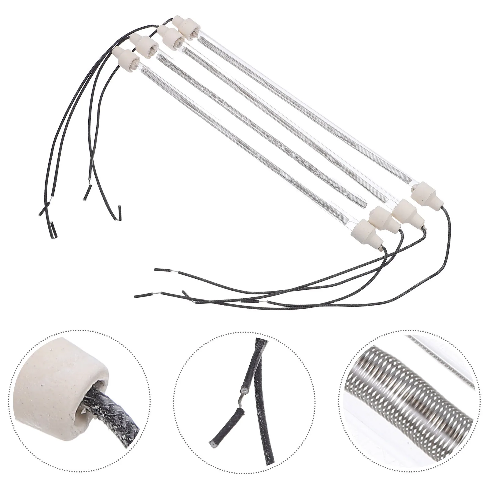 

4Pcs Heating Lamp Tube Broad Usage Oven Heating Parts Poultry Coop Heater Lamps Baking Accessories Electric Fires Inset