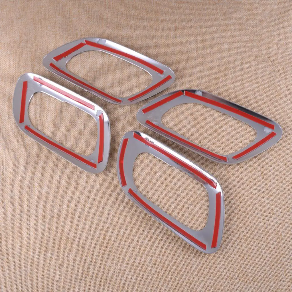 CITALL 4pcs ABS Silver Interior Door Handle Bowl Cover Frame Trim Fit For Peugeot 3008 2009 2010 2011 2012 2013 2014 2015