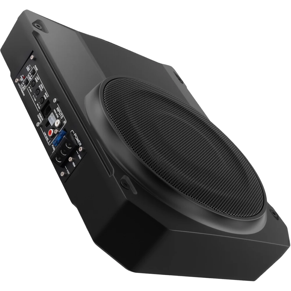 Podofo 10-calowy Ultracienki Aktywny Subwoofer Samochodowy Pod Siedzenie Kompaktowy Wzmacniacz Audio Stereo do Auta — 2