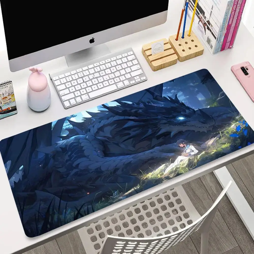 

New dragon pattern mouse pad, computer mechanical keyboard game accessory, rubber anti-slip, washable