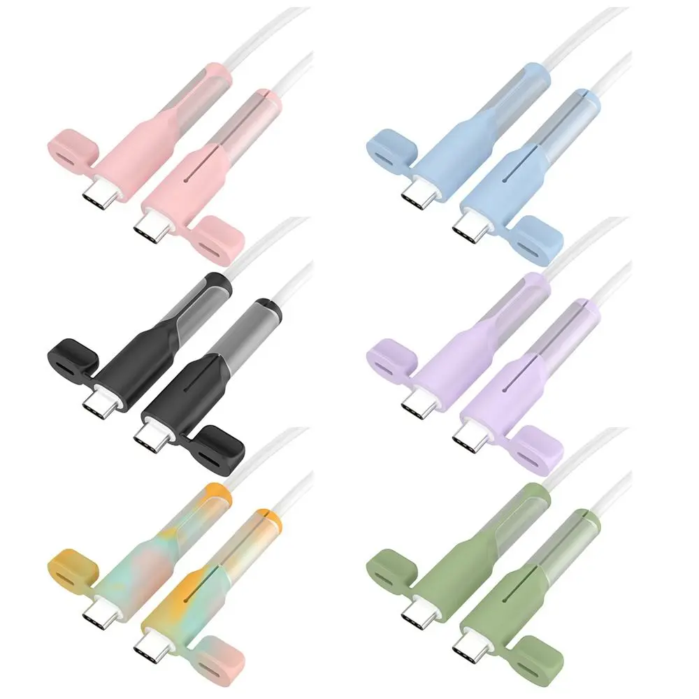 Soft Silicone Charger Cable Winder Protector Saver USB C to TypeC Anti-break Protective Sleeve For Xiaomi Huawei Data Line Cover