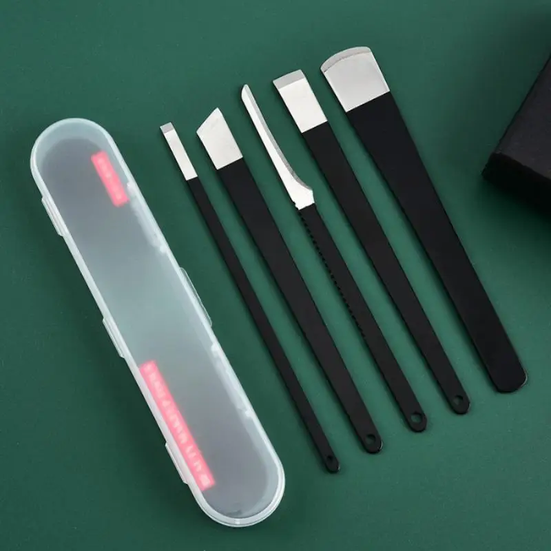 3/4/5/6Pcs Foot Care Pedicure Knife Set Sharp Stainless Steel Blades with Storage Case for Daily Foot Grooming