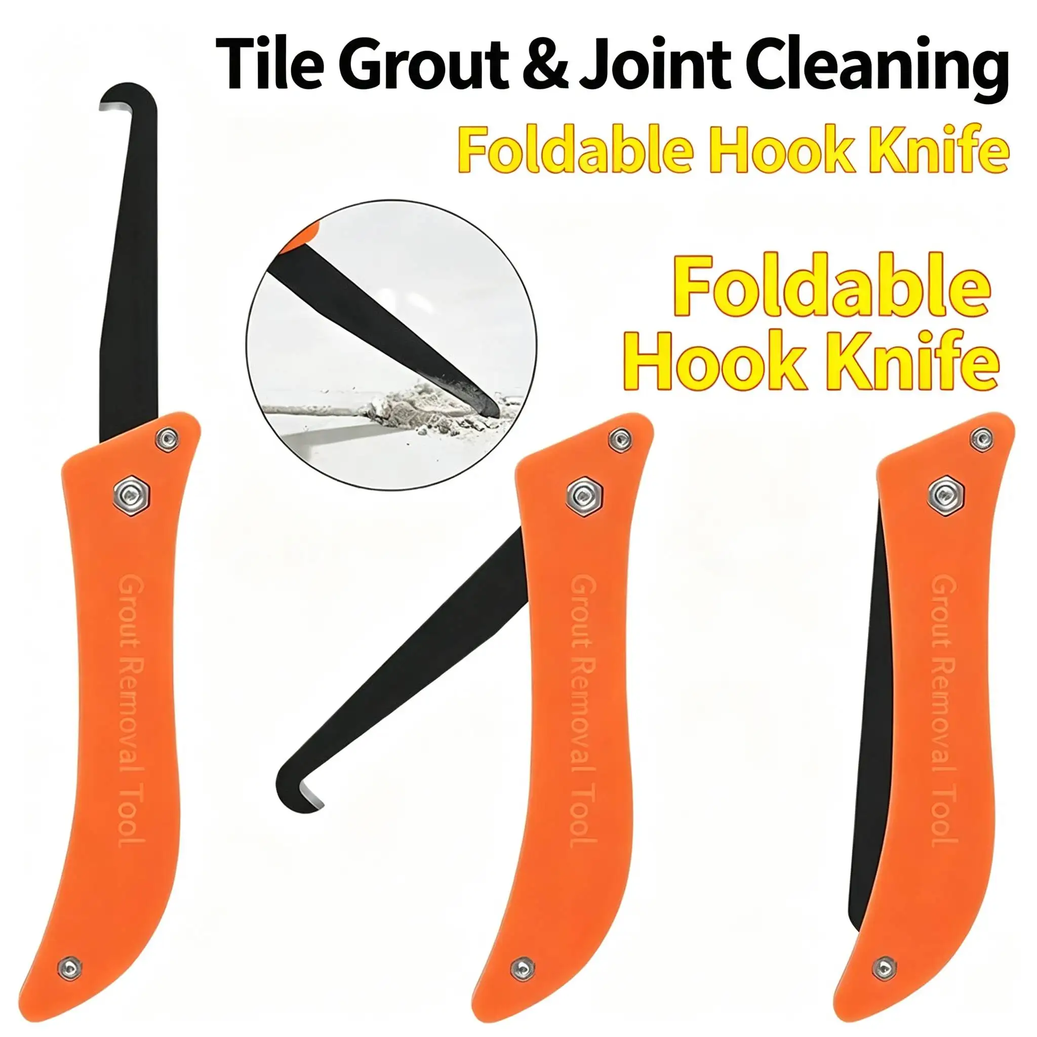 Professional Tile Gap Repair Hook Knife for Cleaning Removal Old Grout Tungsten Steel Joint Notcher Hand Construction Tools