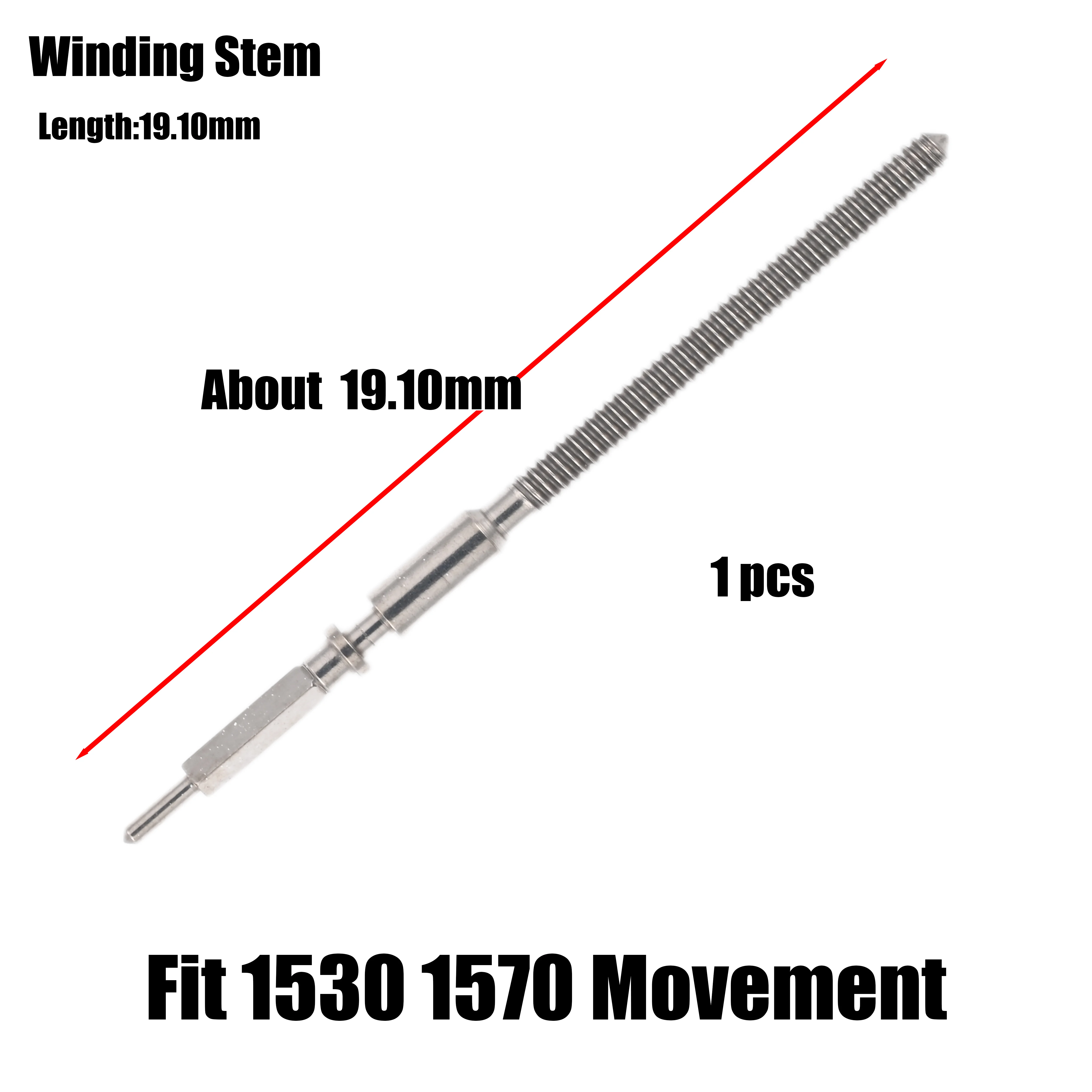 

Winding Stem for 1530 1570 Movement ETA 1530 1570 Movement Watch Repair Parts Handle Rod Stem