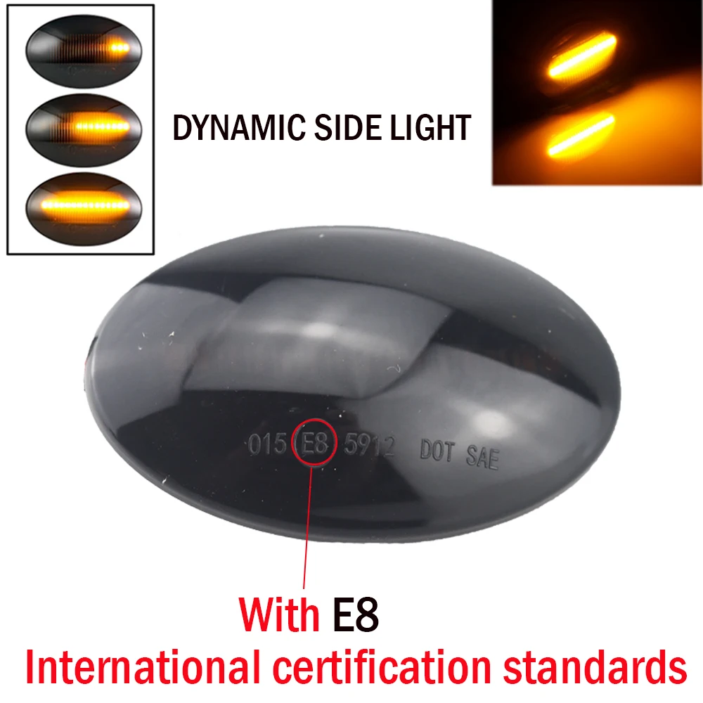 2 szt. Dynamiczne światło obrysowe LED do Forda Fiesta III IV MK3 MK4 19902000   Kierunkowskaz z lampą KA Mondeo I Transit Tourneo 2001,