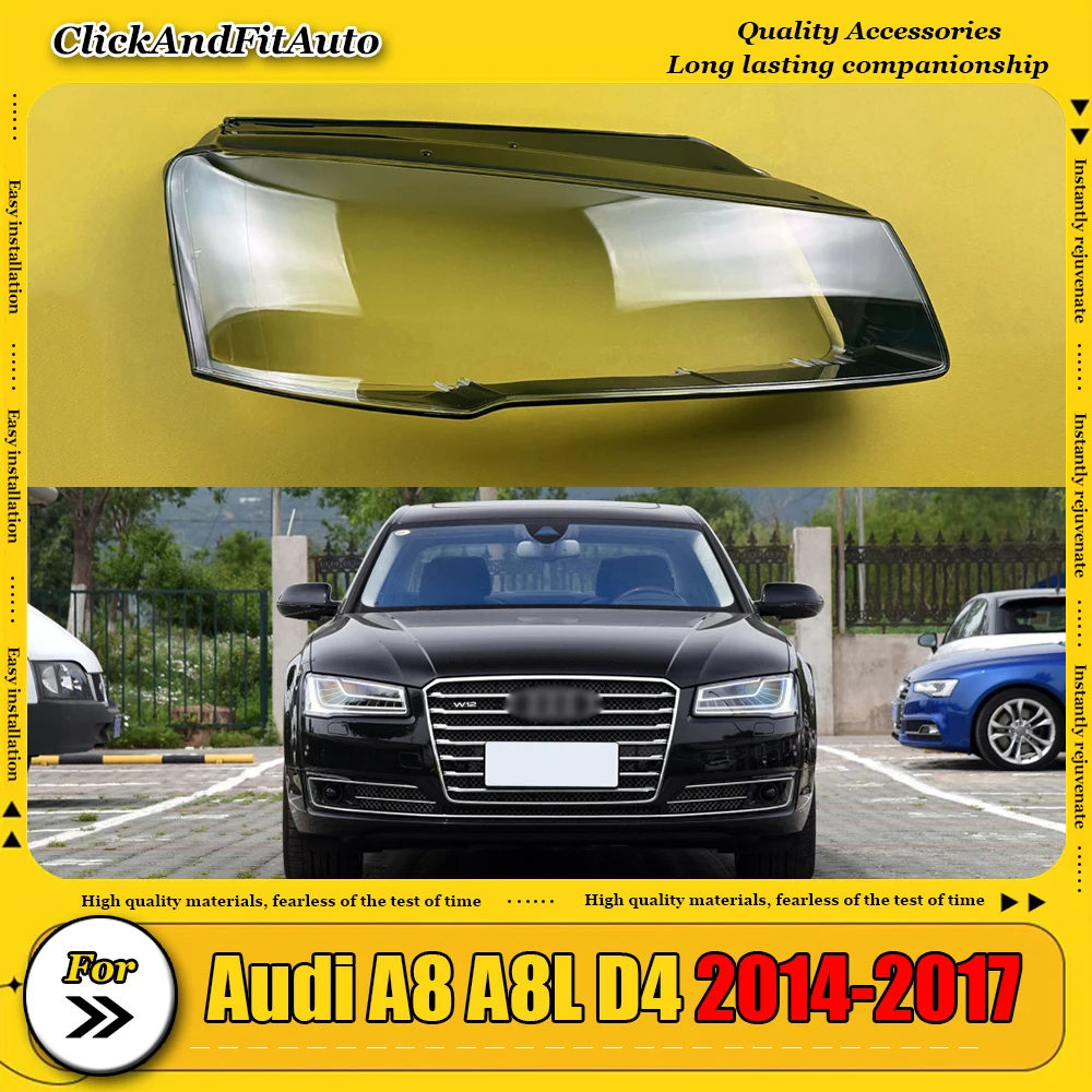 

Для Audi A8 A8L D4 2014-2017 оригинальная версия крышка лампы корпус фары прозрачный абажур линзы из плексигласа
