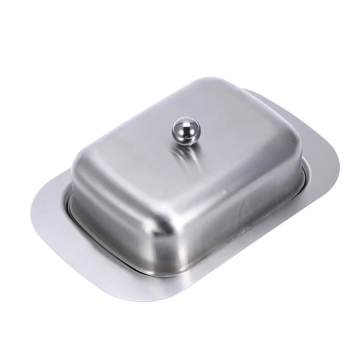 

Stainless Steel Butter Dish With Lid Rust Resistant Odor Resistant Freshness Keeper Kitchen Cheese Holder Smooth Texture Easy