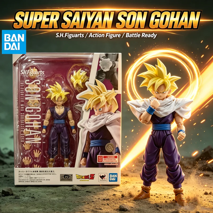 Bandai Anime Dragon Ball Z S.H.Figuarts Super Saiyan God 2 Blue Son GOHAN SHF Son GOHAN Figura de Acción Azul Modelo Juguete Coleccionable