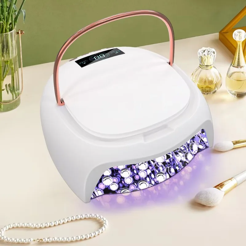 Cordless Plastic UV LED Nail Light 80W Portable Nail Dryer 4 Timers Professional Nail Curing Light