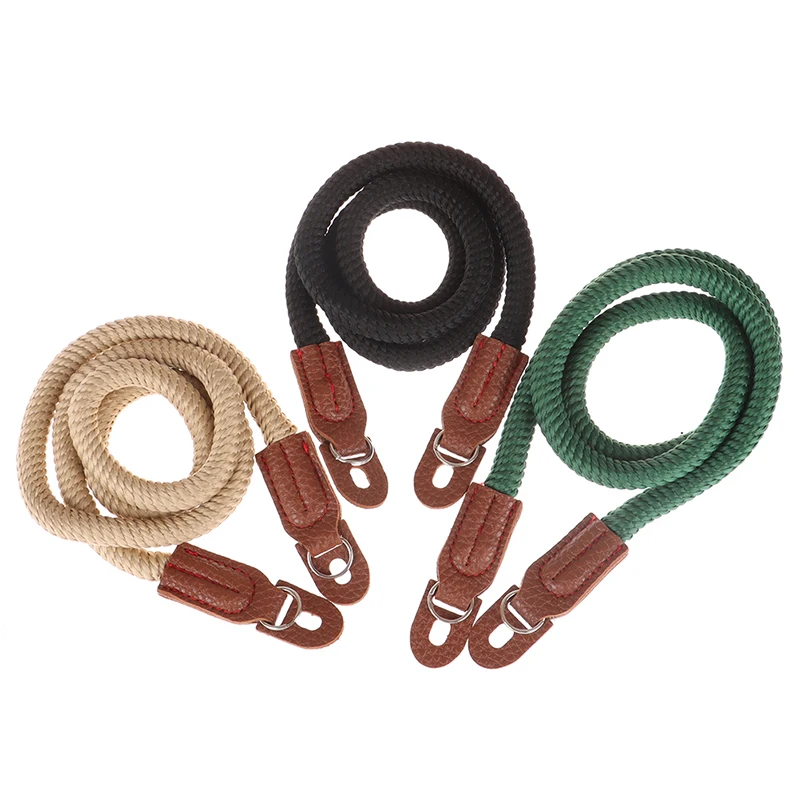1pc Baumwoll seil slr Digital kamera Halsband Vintage Schulter gurt Leder Handgelenk Lanyard