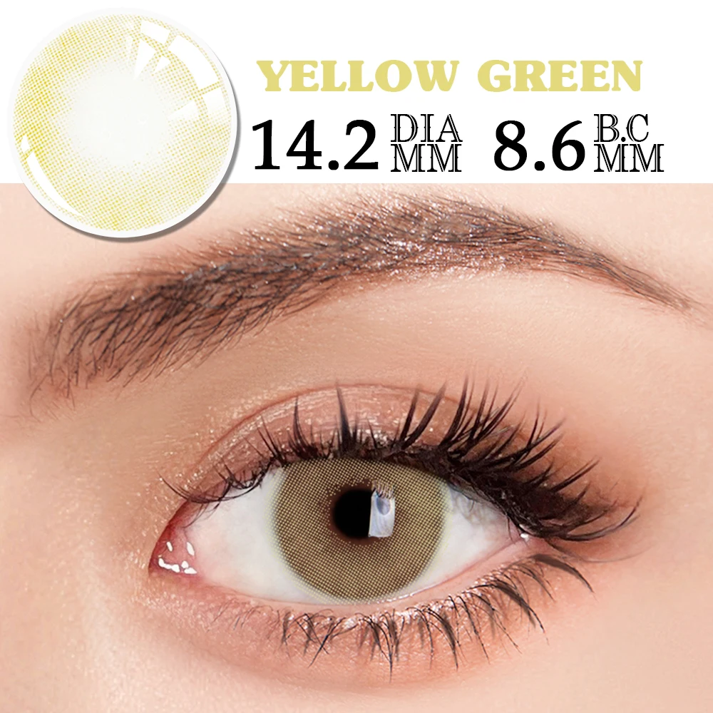 Bio-essence 1 Paar farbige Kontaktlinsen für Augen, graue Augenkontaktlinsen, blaue Linsen, natürliche Modelinsen, kosmetischer Augenkontakt – Detail 17