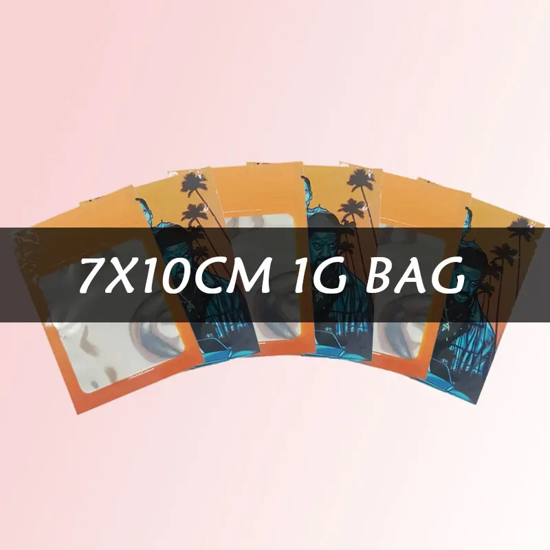 7X10CM Cartoon Smell Proof Zip Lock Mylar Bags Reusable Plastic Pouches Food Storage Bag Clear Window Waterproof Package Pouch