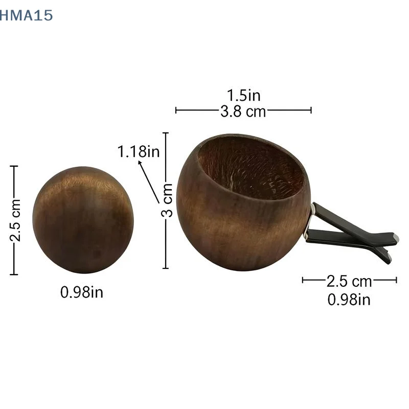 Mini Wooden Fragrance Oil Diffuser Natural Scent Aroma Diffuser For Car Bedroom Living Room Bathroom Air Freshening Accessory
