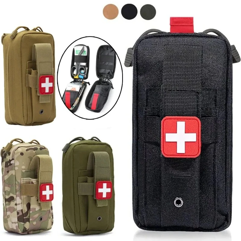 Portable First Aid Kit Medical EDC Bag Tactical Outdoor Medical Bag Tourniquet Scissors WaistBag Lightweight Tactical Rescue Bag