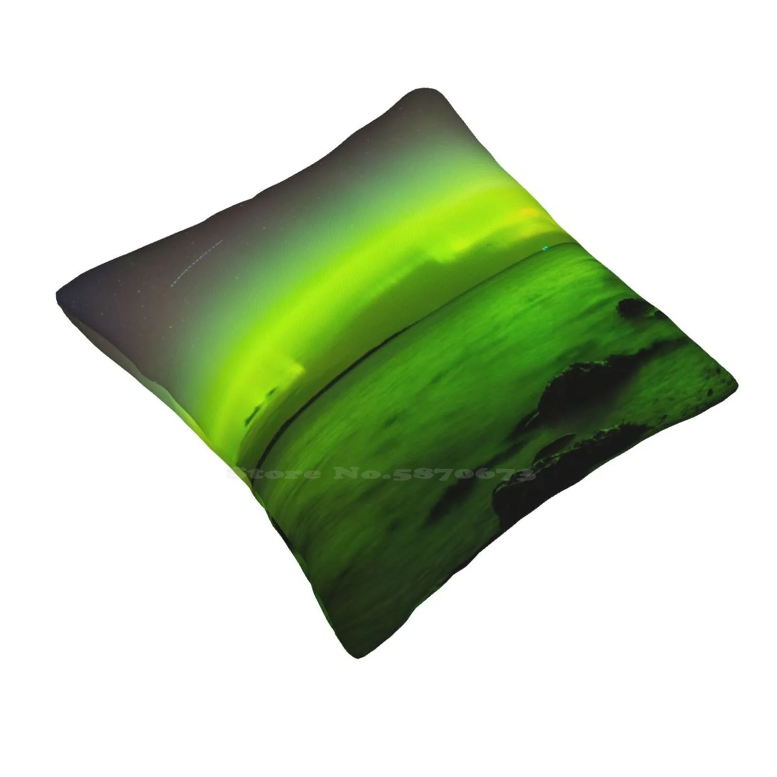 Aurora The Sea Pillowslip Pillowcase Aurora Nightscape Sea Northern Lights Wales Astro