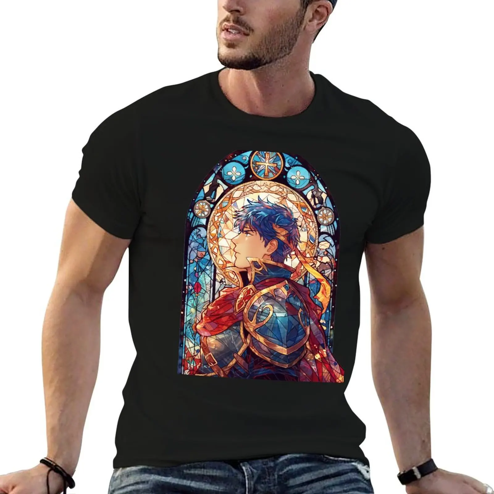 

Stained Glass Ike T-Shirt t shirt custom print t shirts cotton 100% t shirt men 100% cotton luxury brand T-Shirt