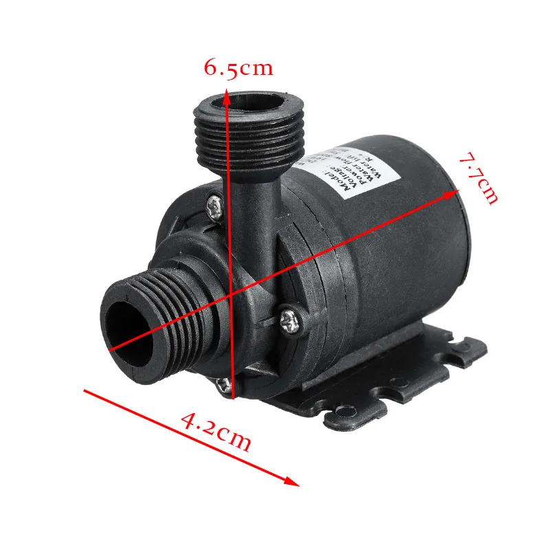 Solar DC Bomba De Água Sem Escova, Motor De Baixo Ruído, Circulação De Água, Bomba Submersível, Bomba De Água De Fonte, 800L/h, 5m, 12V, 24V