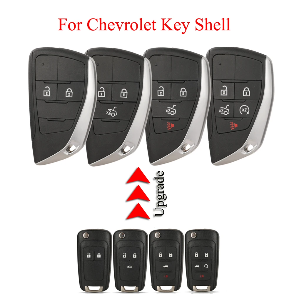 

jingyuqin Remote Modified Flip Car Key Shell For Chevrolet Cruze Epica Lova Camaro Orlando Trax Impala Equinox Malibu Sonic part