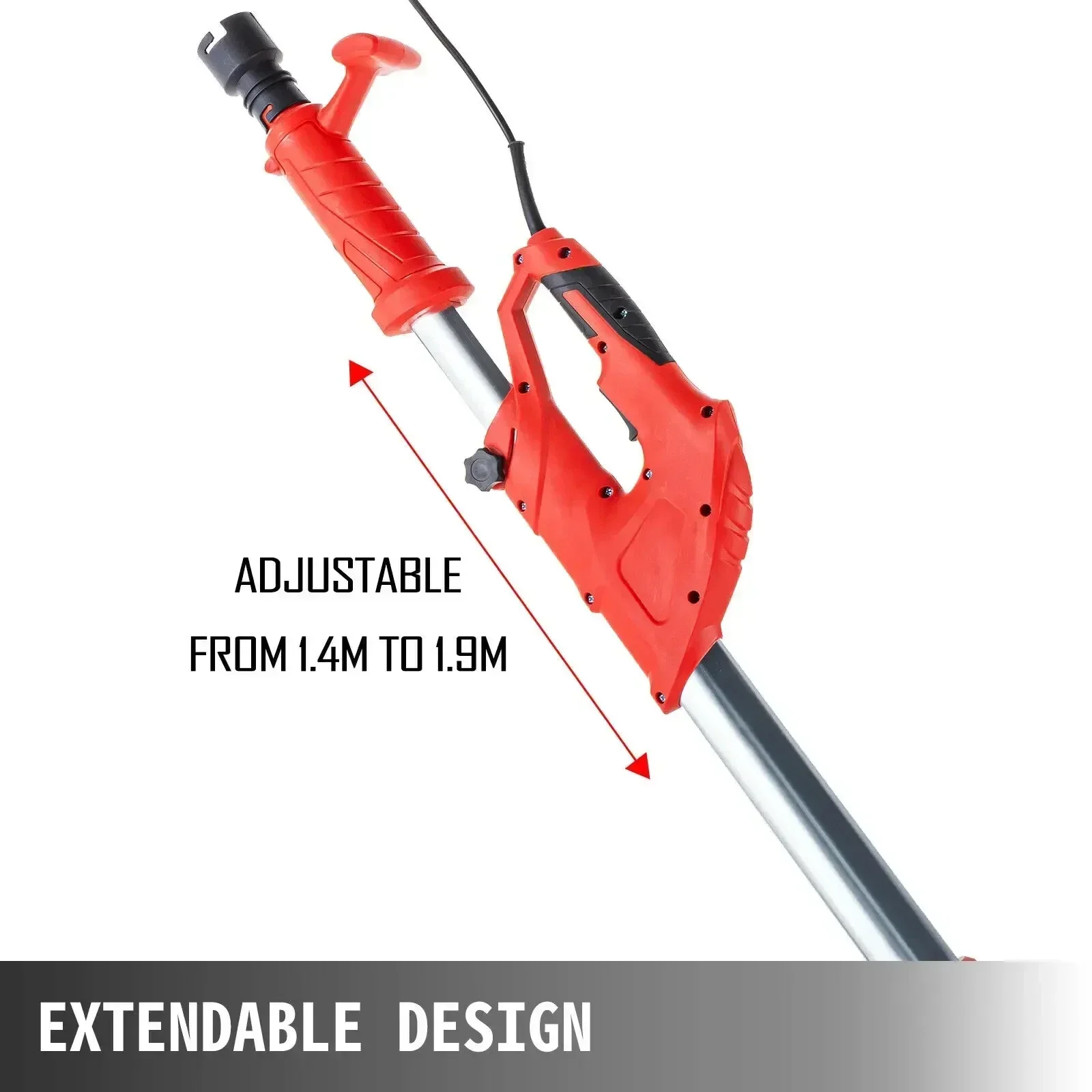 VEVOR ElectricDrywallSanderPolishingMachine, ExtendableSanderwithVacuumBag750WWallDiscSanderElectricDrywall