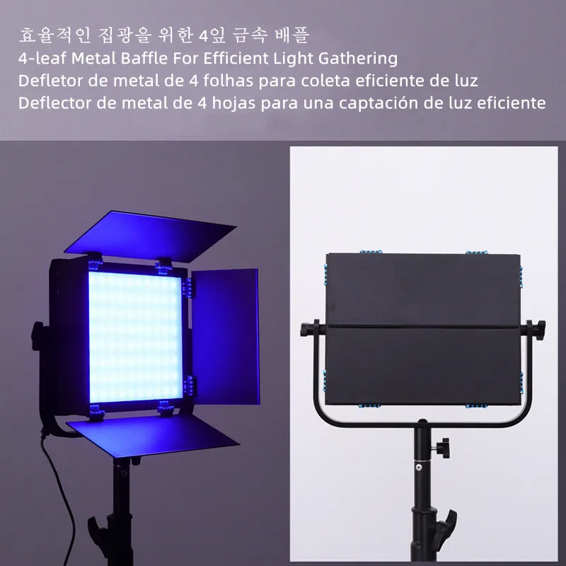 LED RGB Video Light Photography Fill Light 3200-5600K Dimmable With Warm Cold Bi-color CRI 95 for Studio Photography Video