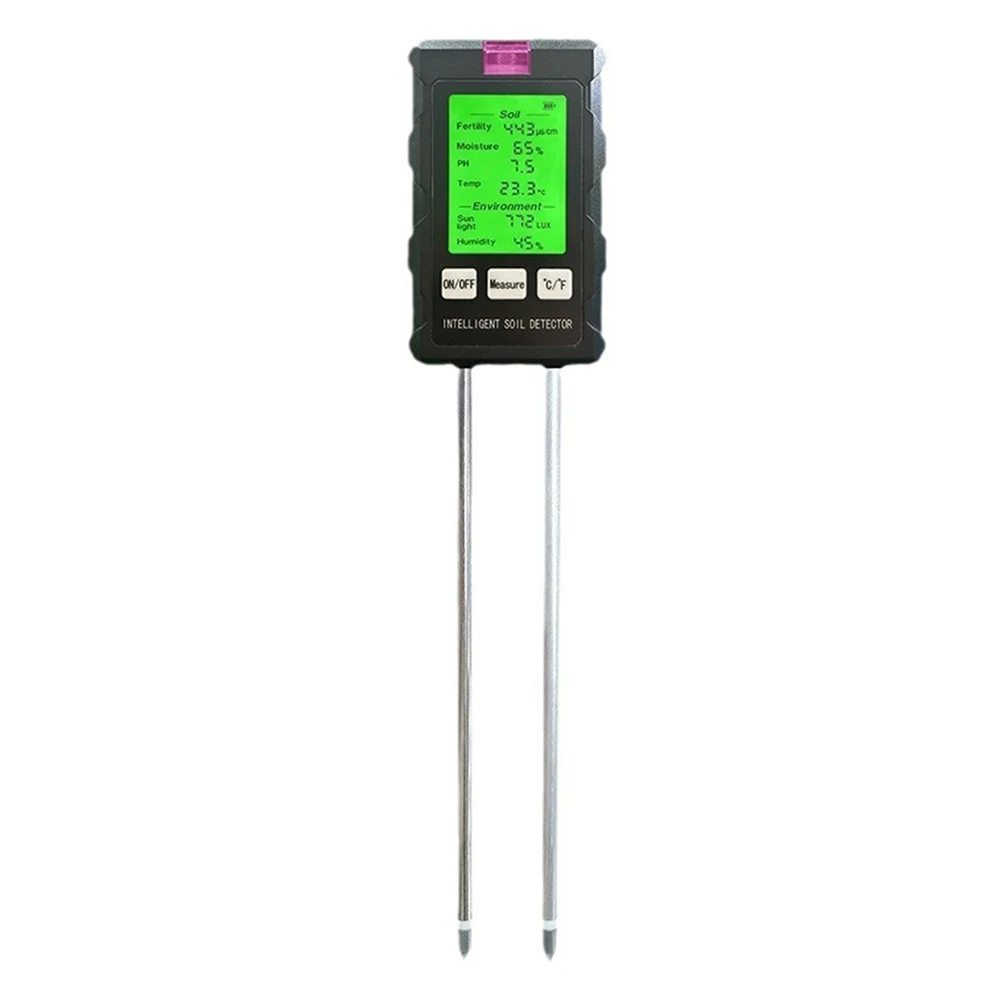 

1pc Soil PH Tester PH Moisture Temp Monitor Test LCD Humidity Meter Nutrient Water Tester Accurate Soil Fertility Analysis